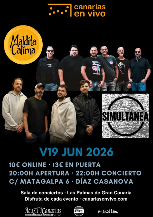 Lee más sobre el artículo Maldita Calima y Simultánea en Canarias En Vivo